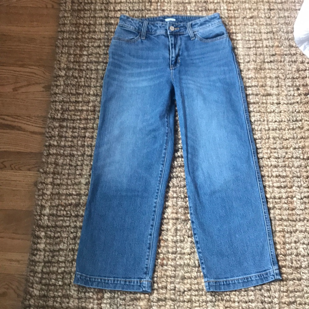 High Rise, Wide Leg Cropped Denim- sz 2 Old Navy